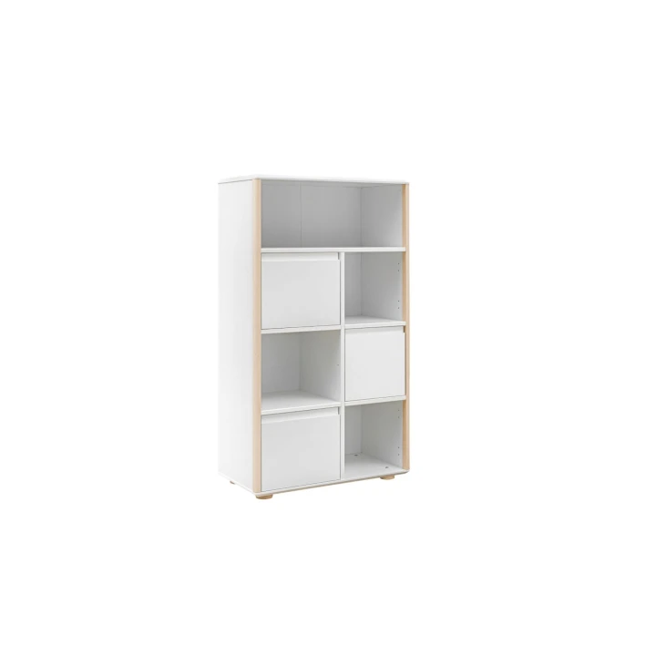 Regał wysoki Funflex drzwi MDF biały