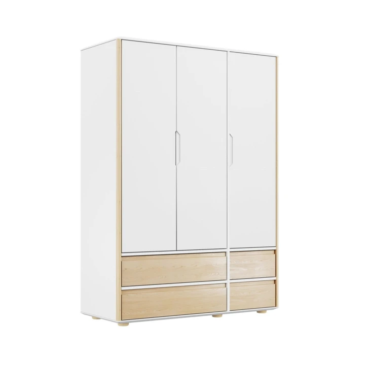 Szafa trzydrzwiowa Funflex biała z 4 szufladami