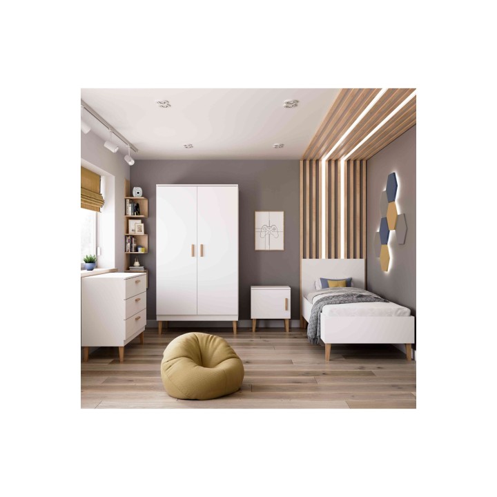 Pokój dla chłopca 12 lat - białe meble Olaf