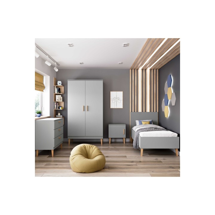 Pokój dla chłopca 12 lat - szare meble Olaf