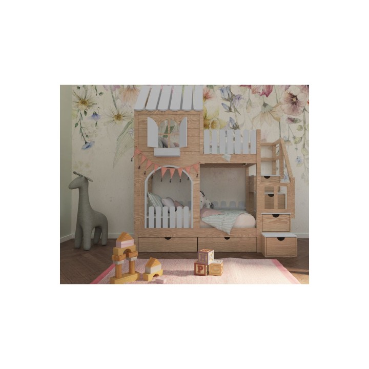 Piętrowe łóżko dla dziewczynki