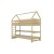 łóżko domek na antresoli z wysuwanym spaniem, 100% drewno sosnowe