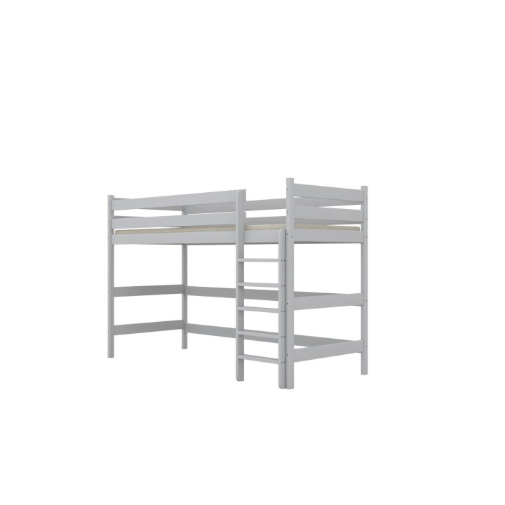 Białe łóżko na antresoli Nubo