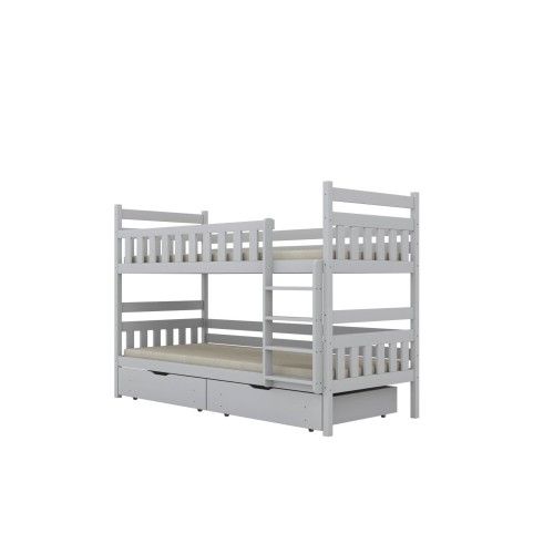 Łóżko piętrowe Lumo z szufladami na pościel