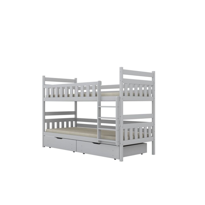 Łóżko piętrowe Lumo z szufladami na pościel