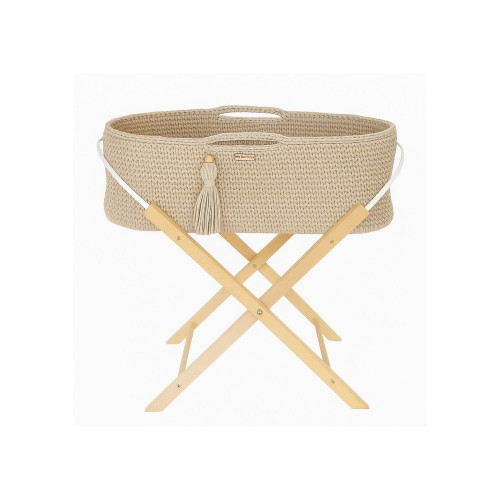 beżowy kosz Mojzesza ze stojakiem