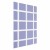 Plakat - Białe linie - kratka z dużym oczkiem na niebieskim tle