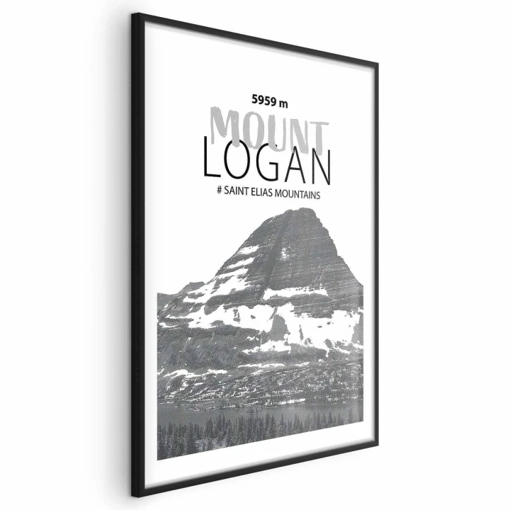Plakat - Majestatyczny szczyt górski Mount Logan korona gór pejzaż górski
