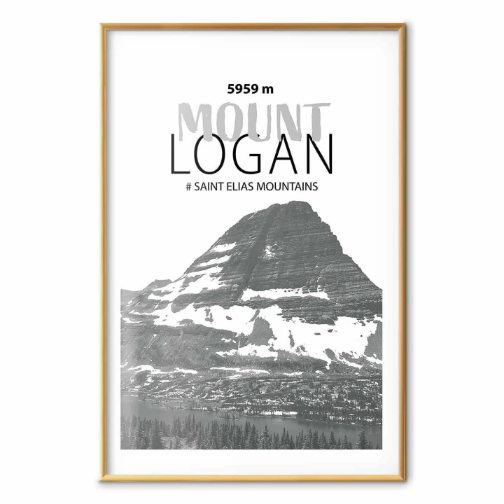 Plakat - Majestatyczny szczyt górski Mount Logan korona gór pejzaż górski