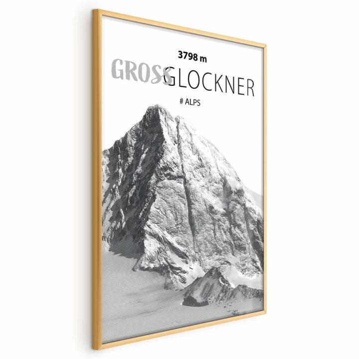 Plakat - Majestatyczny szczyt górski Glosslockner korona gór pejzaż górski