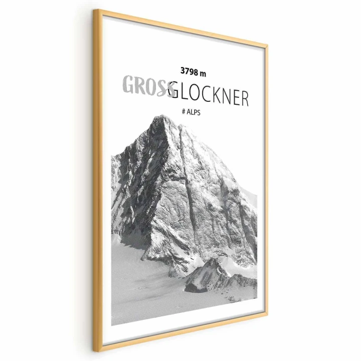 Plakat - Majestatyczny szczyt górski Glosslockner korona gór pejzaż górski