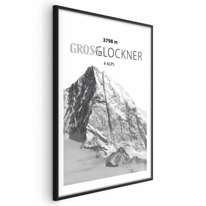Plakat - Majestatyczny szczyt górski Glosslockner korona gór pejzaż górski