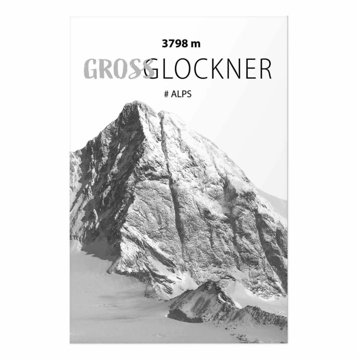 Plakat - Majestatyczny szczyt górski Glosslockner korona gór pejzaż górski