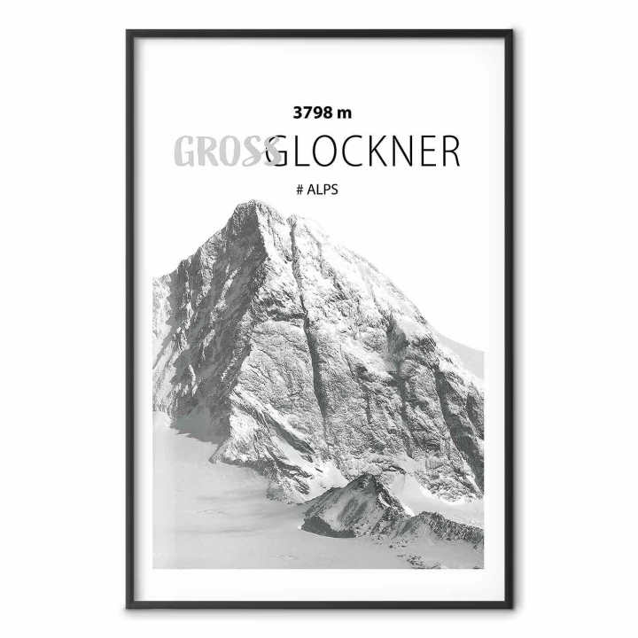 Plakat - Majestatyczny szczyt górski Glosslockner korona gór pejzaż górski