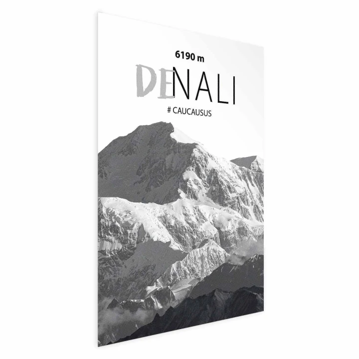 Plakat - Majestatyczny szczyt górski Denali korona gór pejzaż górski