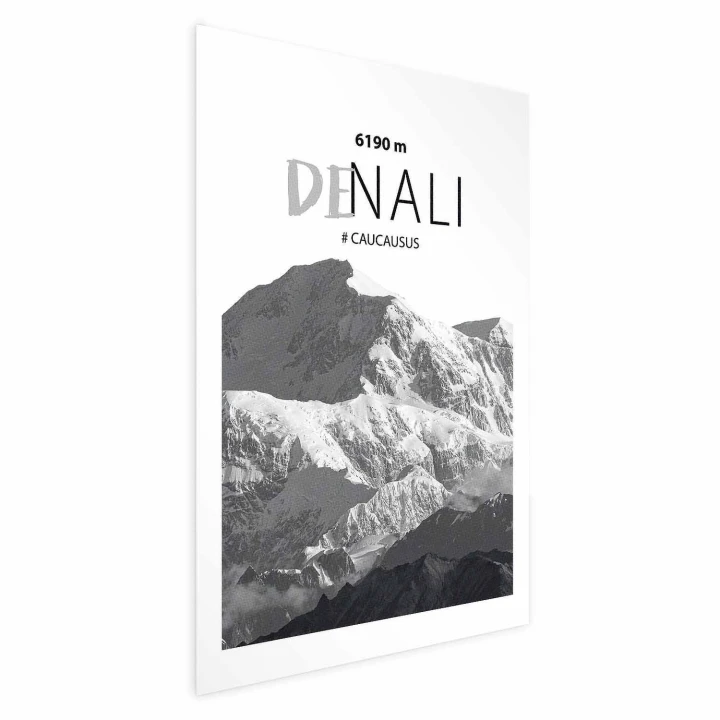 Plakat - Majestatyczny szczyt górski Denali korona gór pejzaż górski