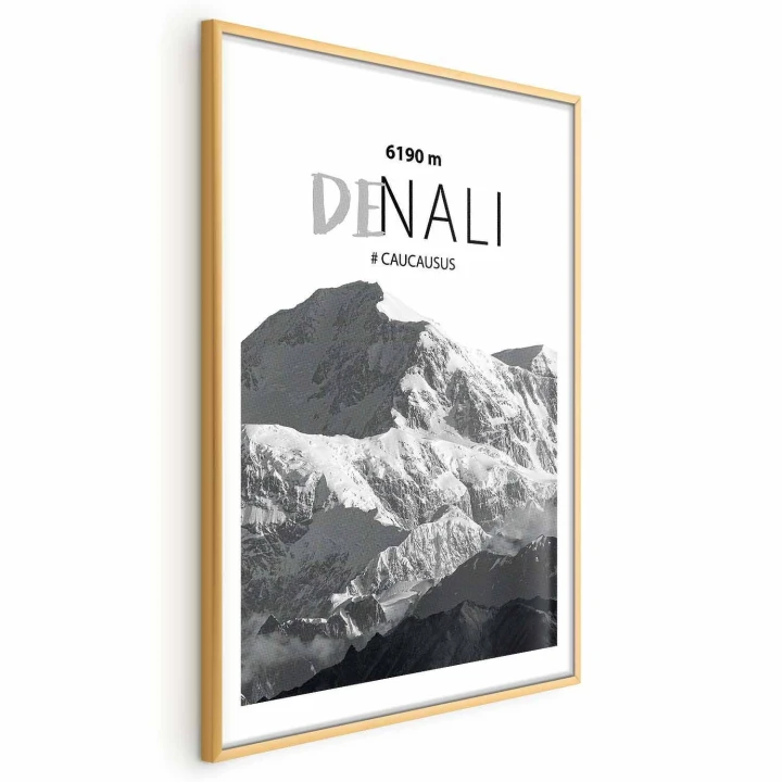 Plakat - Majestatyczny szczyt górski Denali korona gór pejzaż górski