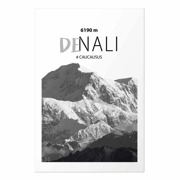 Plakat - Majestatyczny szczyt górski Denali korona gór pejzaż górski