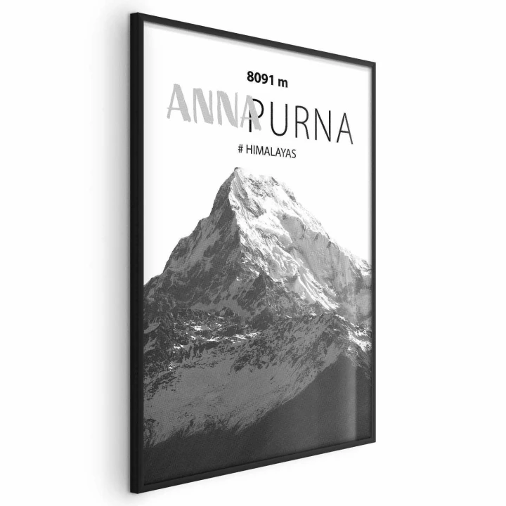 Plakat - Majestatyczny szczyt górski Annapurna korona gór pejzaż górski