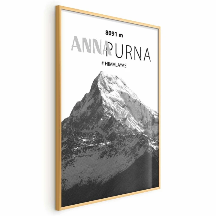 Plakat - Majestatyczny szczyt górski Annapurna korona gór pejzaż górski