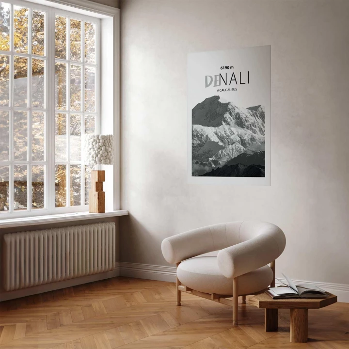 Plakat - Majestatyczny szczyt górski Denali korona gór pejzaż górski