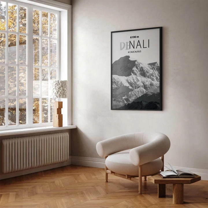 Plakat - Majestatyczny szczyt górski Denali korona gór pejzaż górski