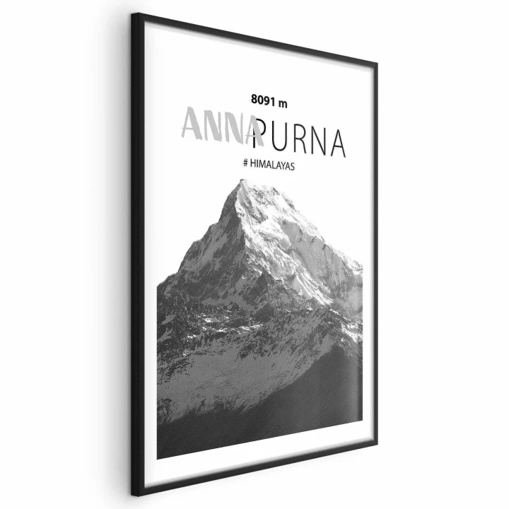Plakat - Majestatyczny szczyt górski Annapurna korona gór pejzaż górski