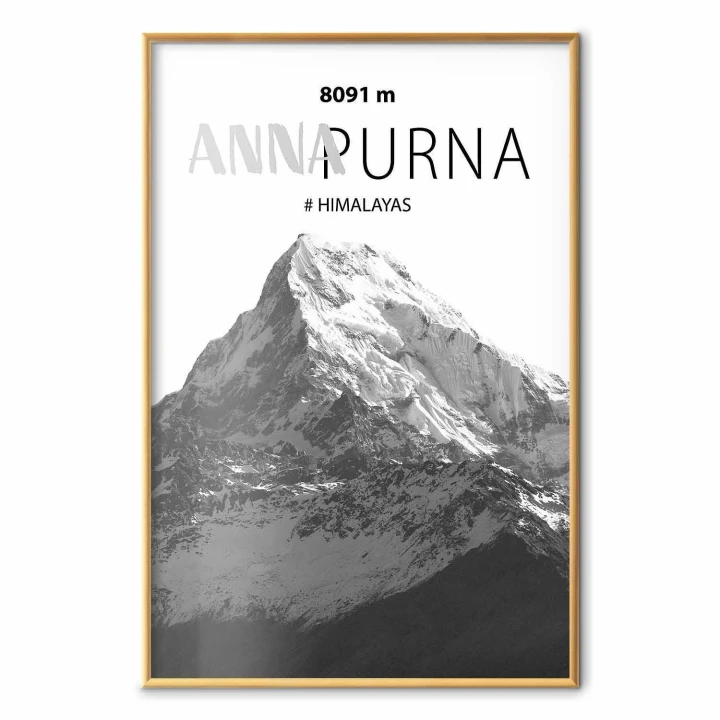 Plakat - Majestatyczny szczyt górski Annapurna korona gór pejzaż górski