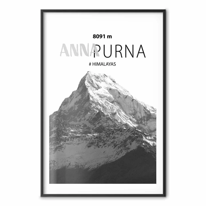 Plakat - Majestatyczny szczyt górski Annapurna korona gór pejzaż górski