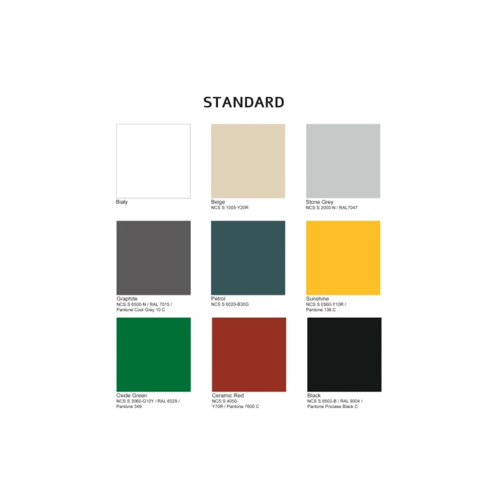 kolorystyka biurka Standard