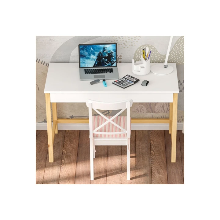 biurko drewniane dla dziecka białe