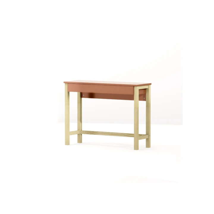 biurko konsola w modnym kolorze native pink