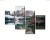 Obraz Wieloczęściowy Domek Nad Włoskim Jeziorem Braies 3D