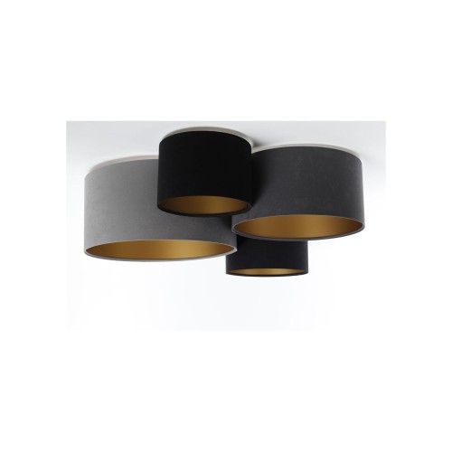 Plafon czarno-grafitowo-szary