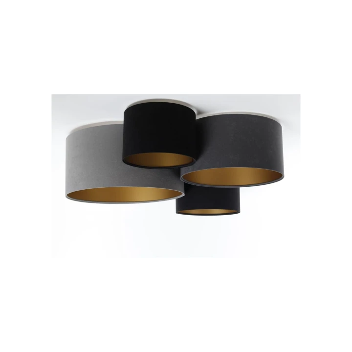 Plafon czarno-grafitowo-szary