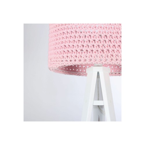 abażur pleciony ze sznurka bawełnianego