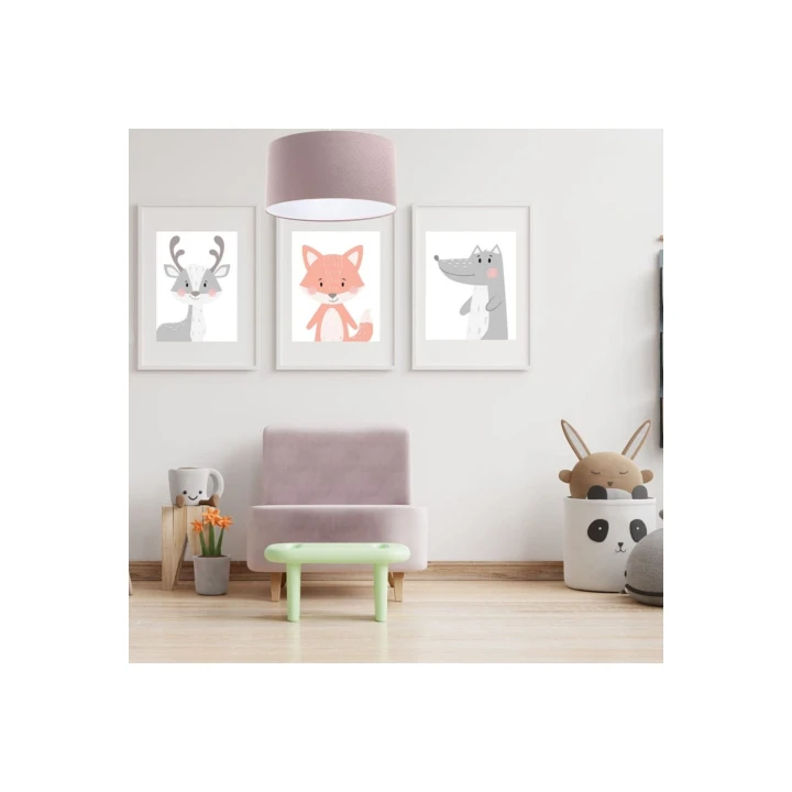 Lampa sufitowa różowa Jasmine Bebe w pokoju dziewczynki