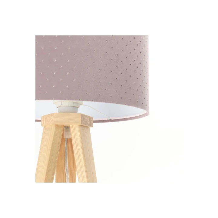 pikowany abażur z tkaniny jaśminowej