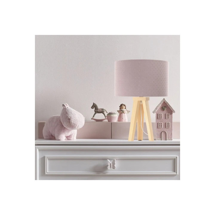 Lampka nocna różowa Jasmine Bebe w pokoju dziewczynki