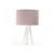 Lampka nocna różowa na białej podstawie