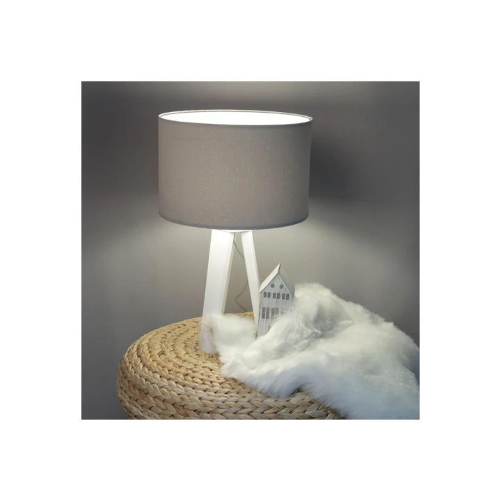 Lampka nocna szara Jasmine Bebe, aranżacja