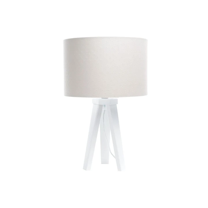 Lampka nocna kremowa Jasmine Bebe na białej podstawie