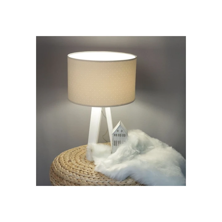 Lampka nocna kremowa Jasmine Bebe w aranżacji pokoju