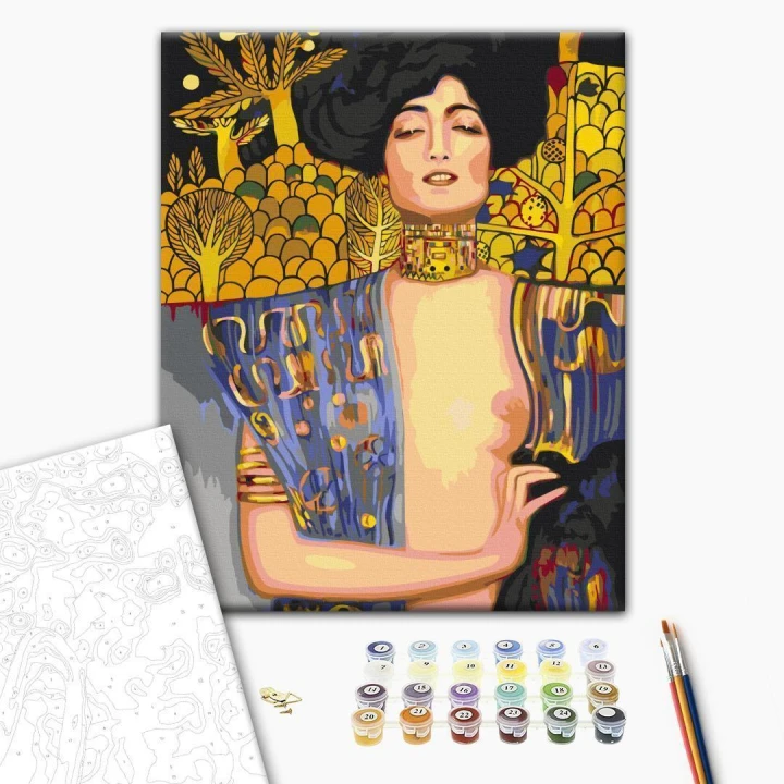 Obraz do samodzielnego malowania - Gustav Klimt: Judyta z głową Holofernesa