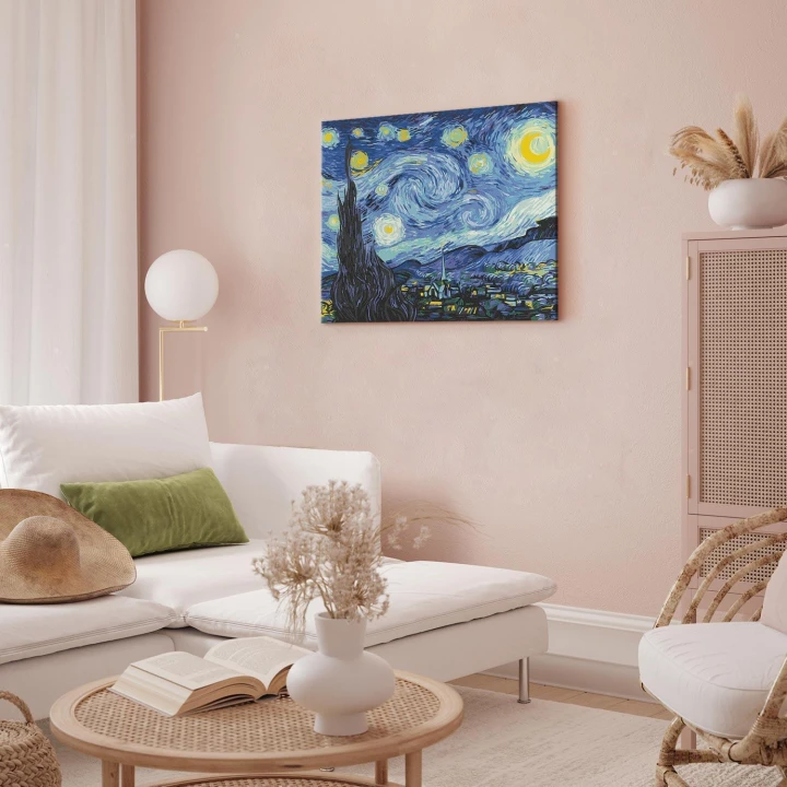 Obraz do samodzielnego malowania - Gwiaździsta noc Van Gogha