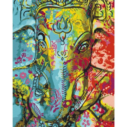 Obraz do samodzielnego malowania - Kolorowy Ganesha