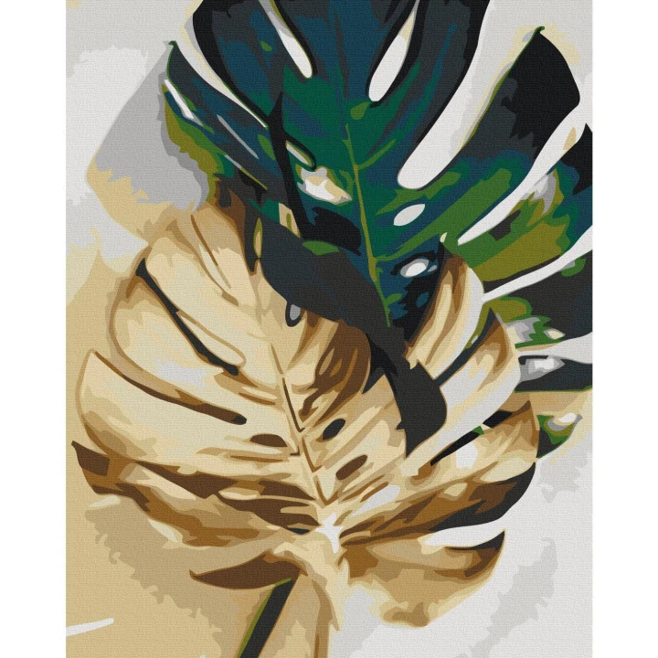 Obraz do samodzielnego malowania - Złota monstera