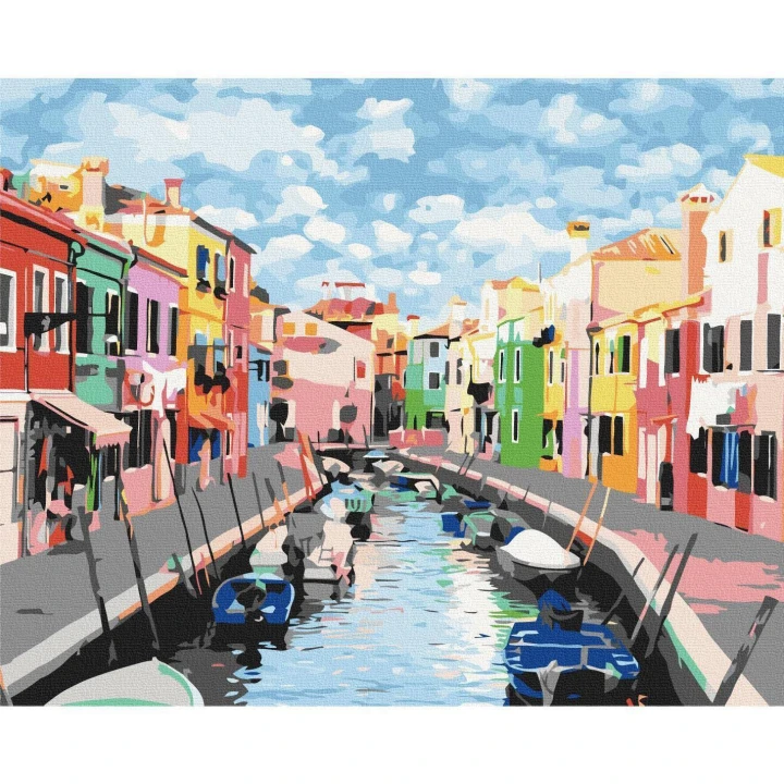 Obraz do samodzielnego malowania - Domy w Burano