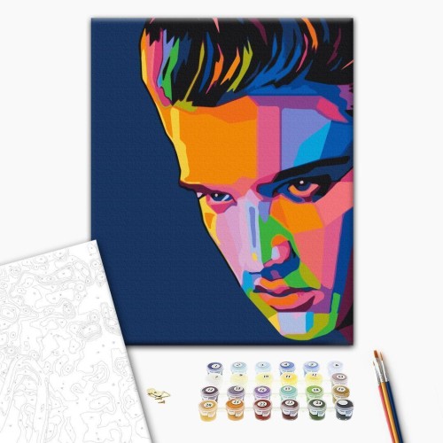 Obraz do samodzielnego malowania - Kolorowy Elvis