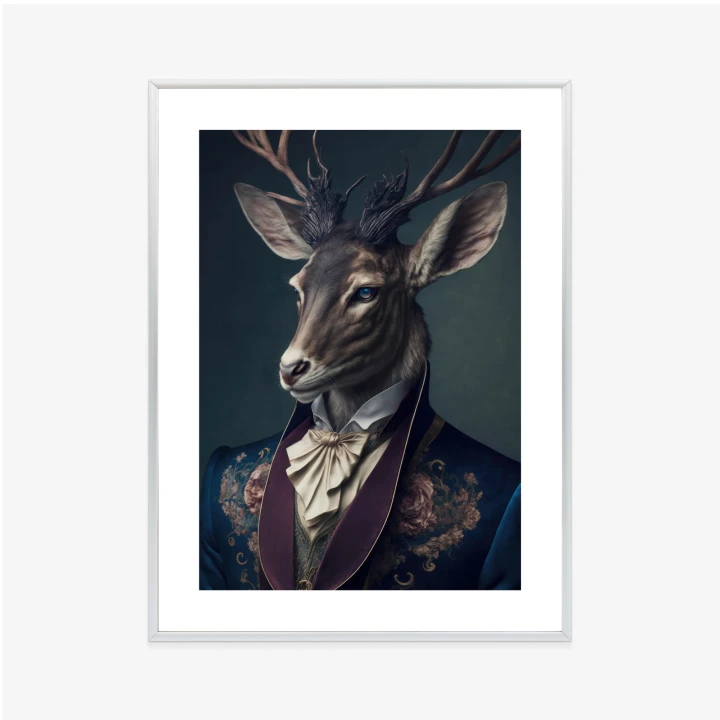 Plakat Jeleń W Eleganckim Stroju